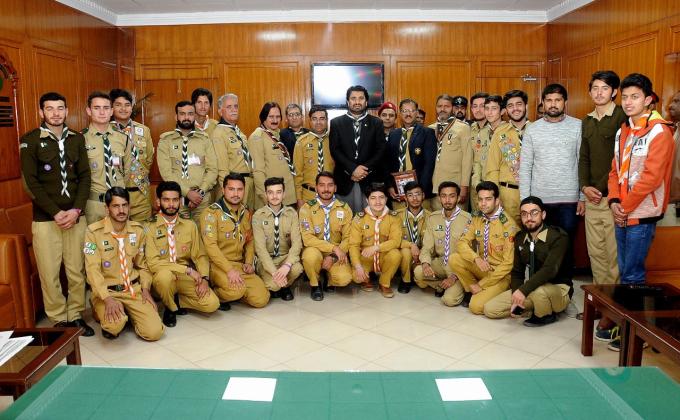 National Youth Council, Pakistan Boy Scouts Association meets up with Speaker National Assembly of Pakistan
